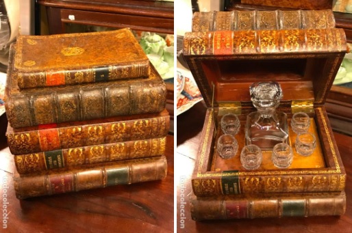 Licorera con forma de libro